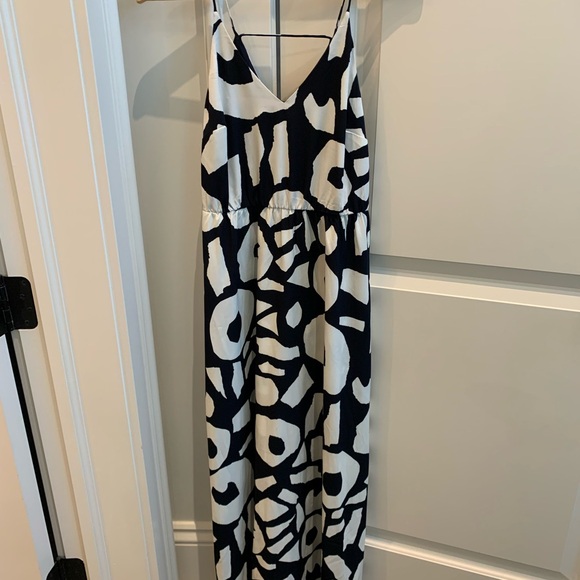 Loft Maxi Dress Blue & White size 0 - Picture 2 of 3